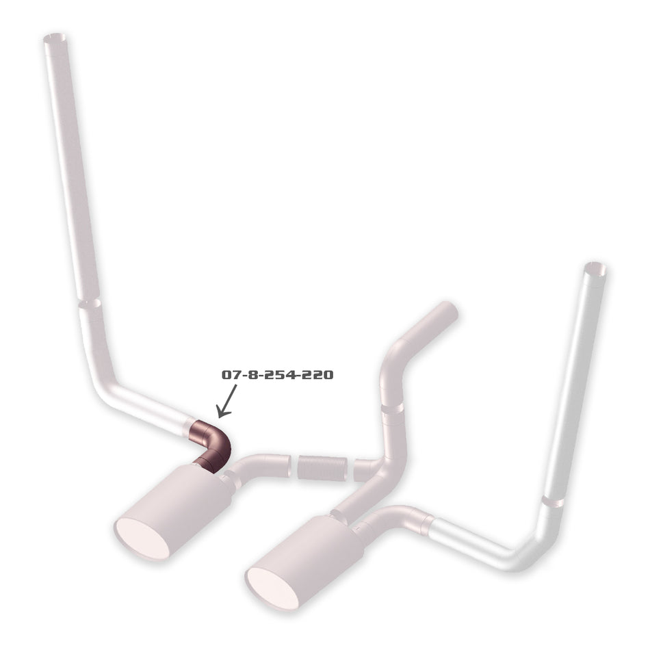 Grand Rock - Kenworth Chrome 90-Degree Exhaust Elbow