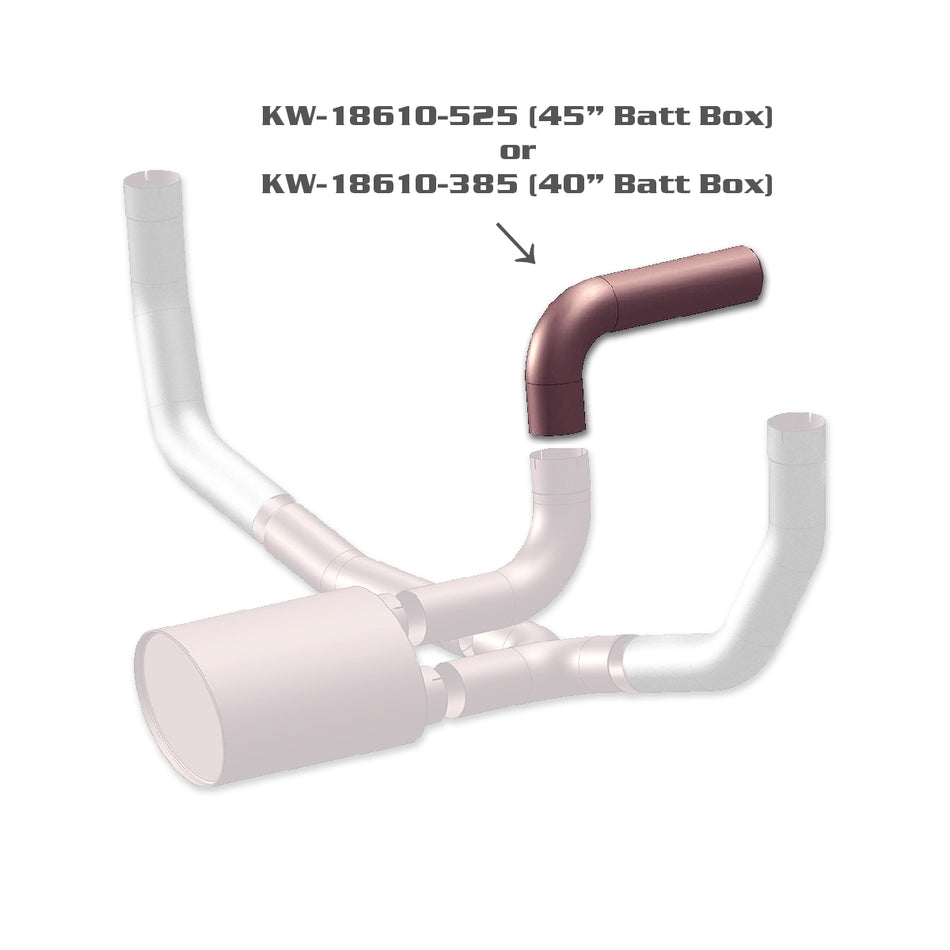 Grand Rock - Kenworth Chrome AeroCab 5 inch, 90 Degree Exhaust Elbow