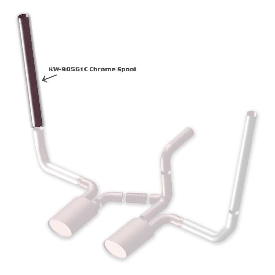 Grand Rock - Kenworth Exhaust Straight Chrome Replacement Pipe
