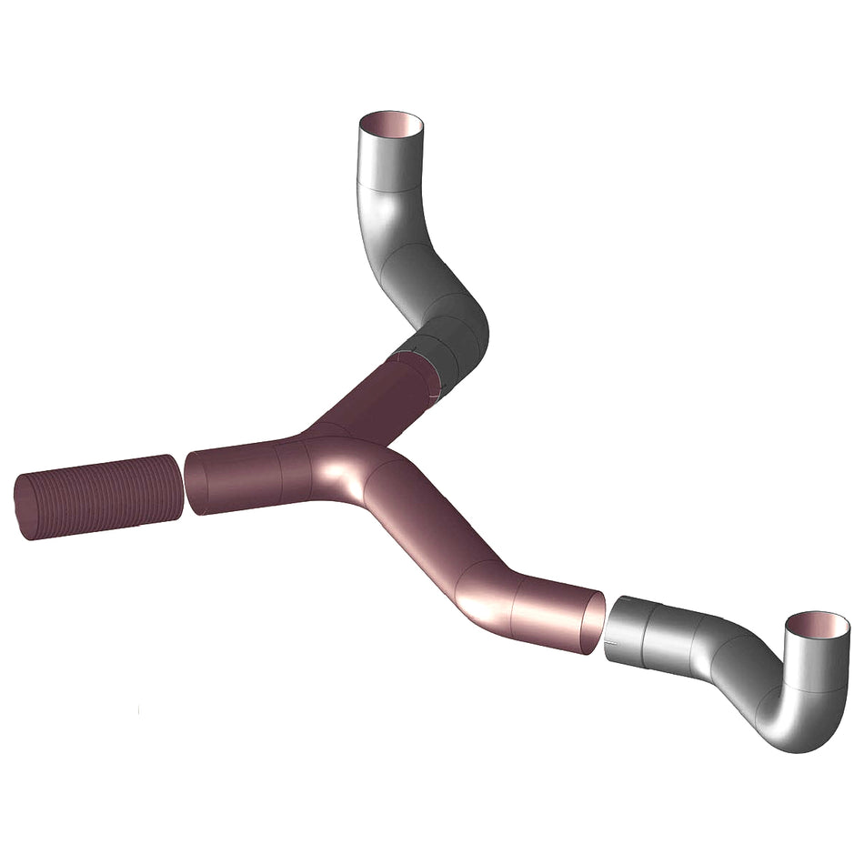 Grand Rock - Kenworth W900B, T600 or T800 Non-AeroCab Above Frame Dual Exhaust Parts