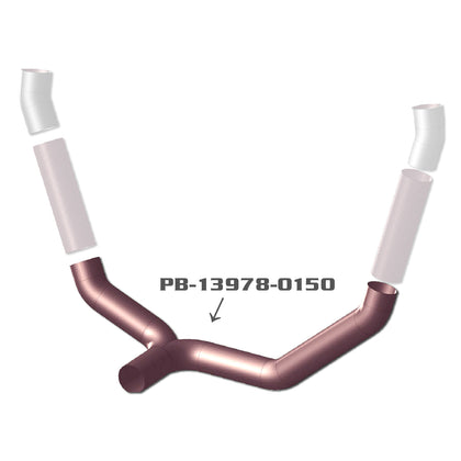 Grand Rock - Peterbilt 379 Daycab Aluminized Exhaust Y-Pipe
