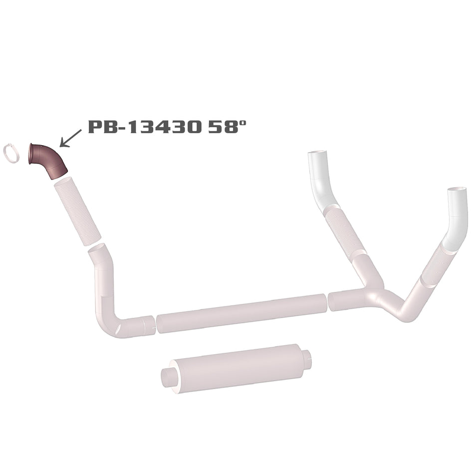 Grand Rock - Peterbilt  58-DegreeTurbo Exhaust Pipe