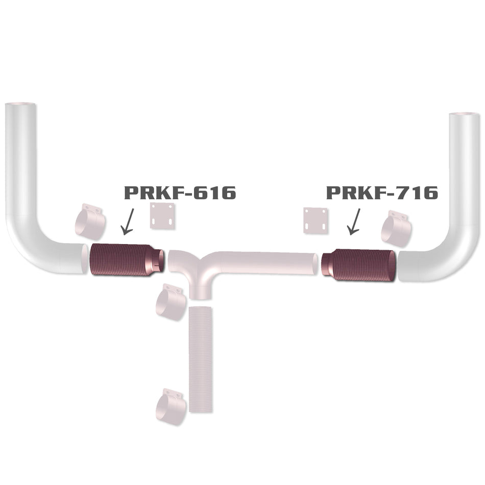 Grand Rock - Peterbilt "Retro" Part - 6" or 7" Reduced to 5" Flex Pipe