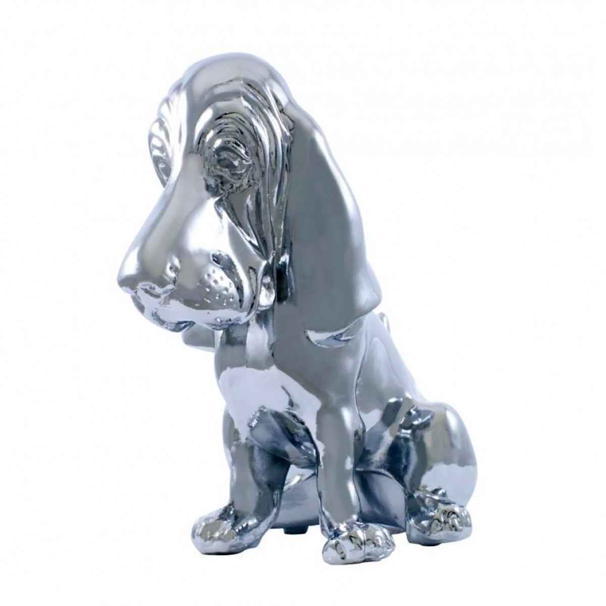 Chrome Basset Hound Hood Ornament