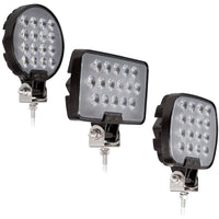 Round, Rectangle or Square 16-LED Ultra-Bright Work Lights