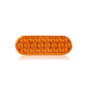 6" Oval Warning Flasher Light (Amber, Red, Amber/Clear)