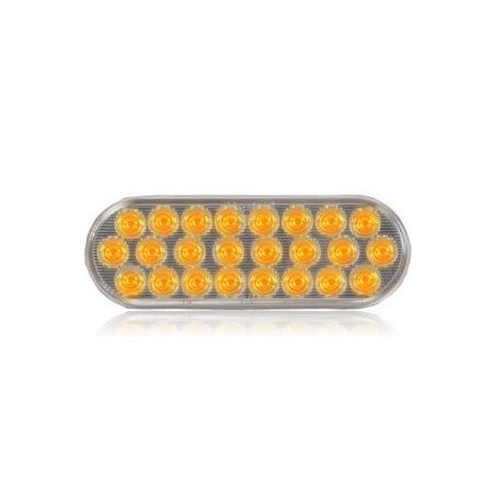6" Oval Warning Flasher Light (Amber, Red, Amber/Clear) - Berube's Truck Accessories