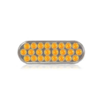 6" Oval Warning Flasher Light (Amber, Red, Amber/Clear)