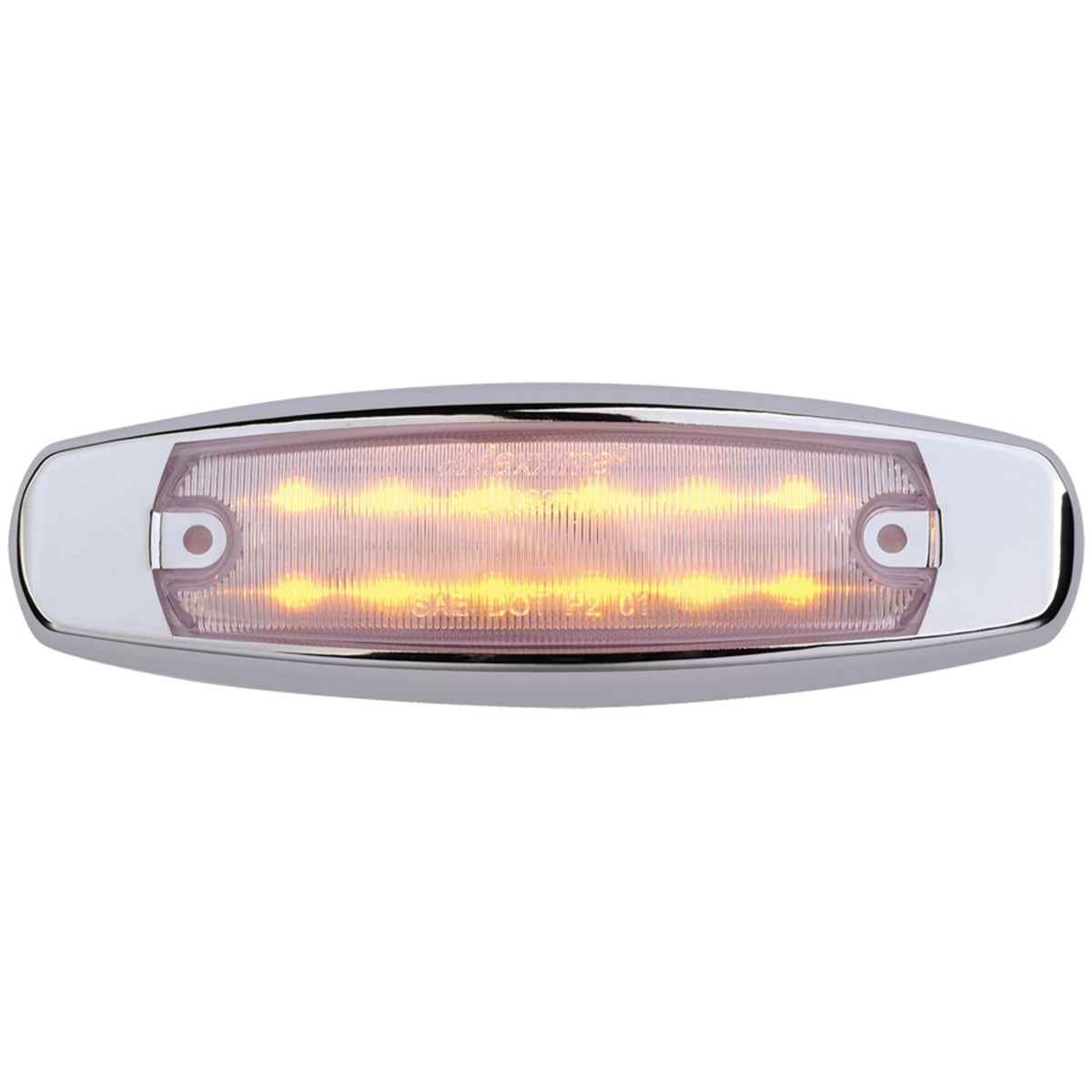 Peterbilt Style Oval Marker/Clearance LED Light - Red or Amber LEDs (Colored or Clear Lens)