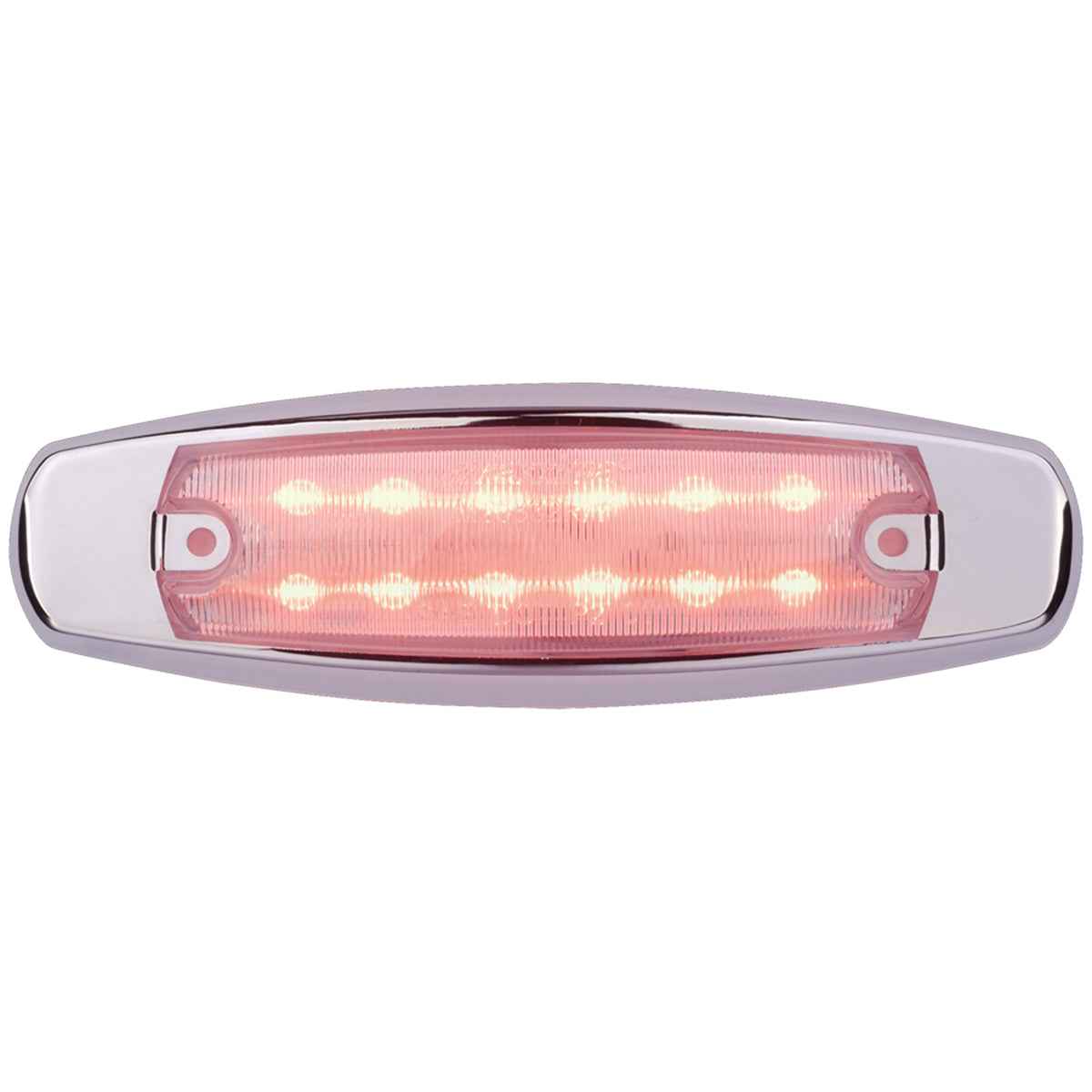 Peterbilt Style Oval Marker/Clearance LED Light - Red or Amber LEDs (Colored or Clear Lens)