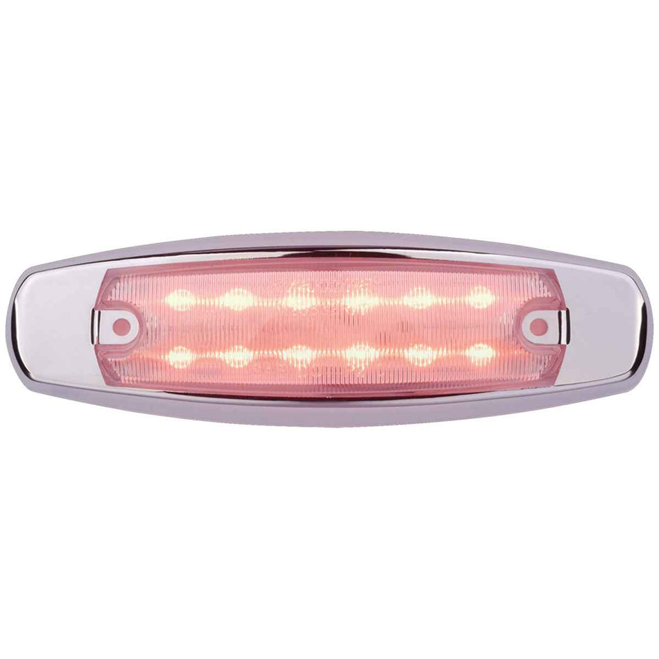 Peterbilt Style Oval Marker/Clearance LED Light - Red or Amber LEDs (Colored or Clear Lens)
