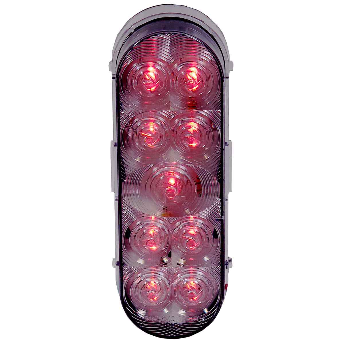 Maxxima 6" Red Clear Oval Light