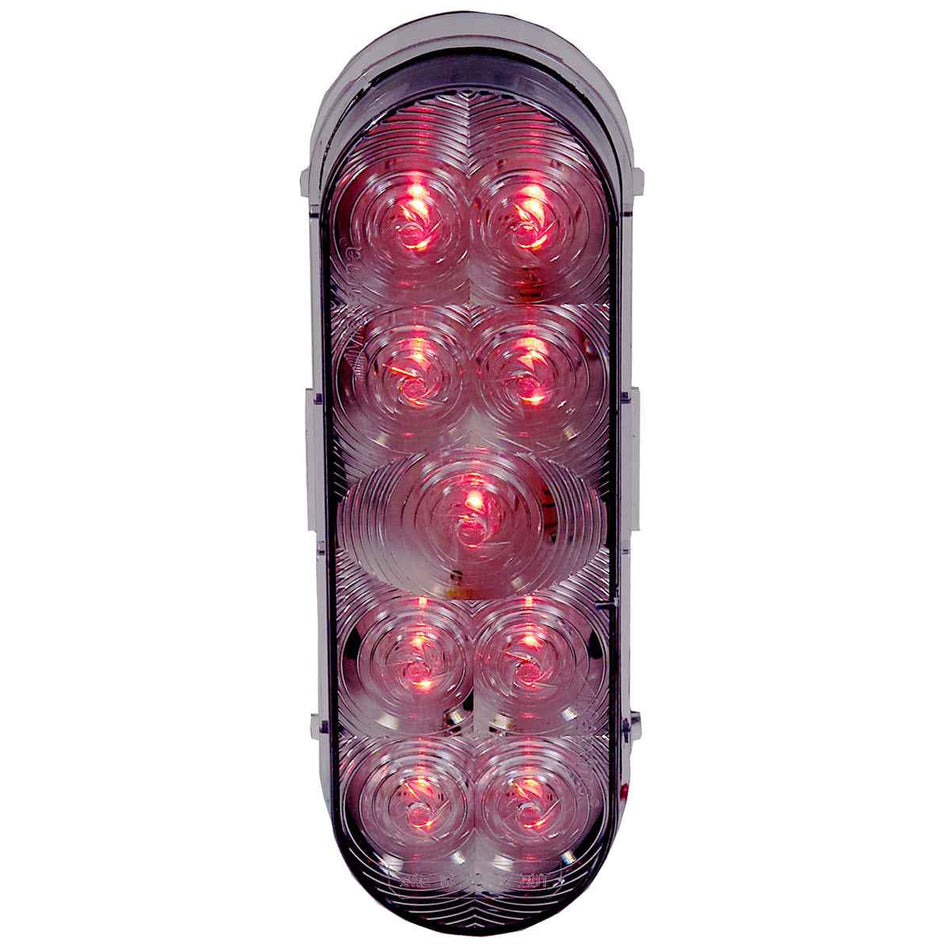 Maxxima 6" Red Clear Oval Light