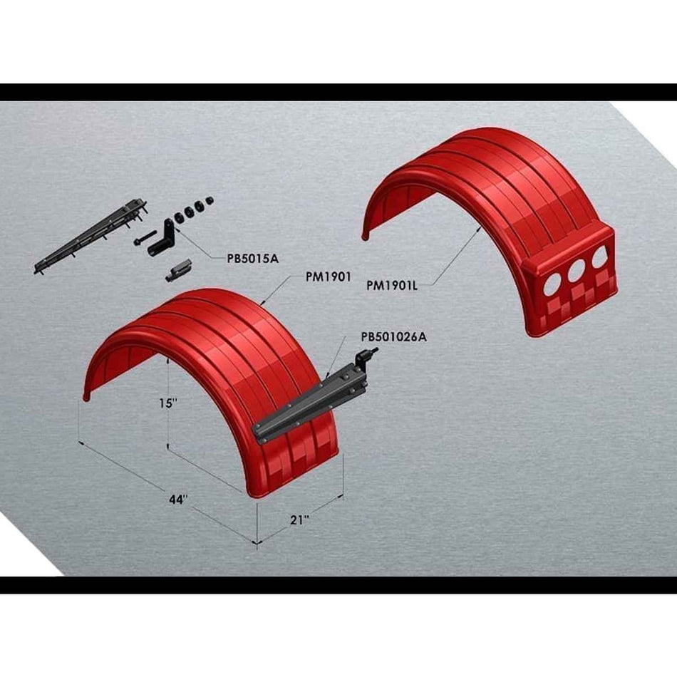 Minimizer 1900 Series 19.5" 1/2 Circle Fenders