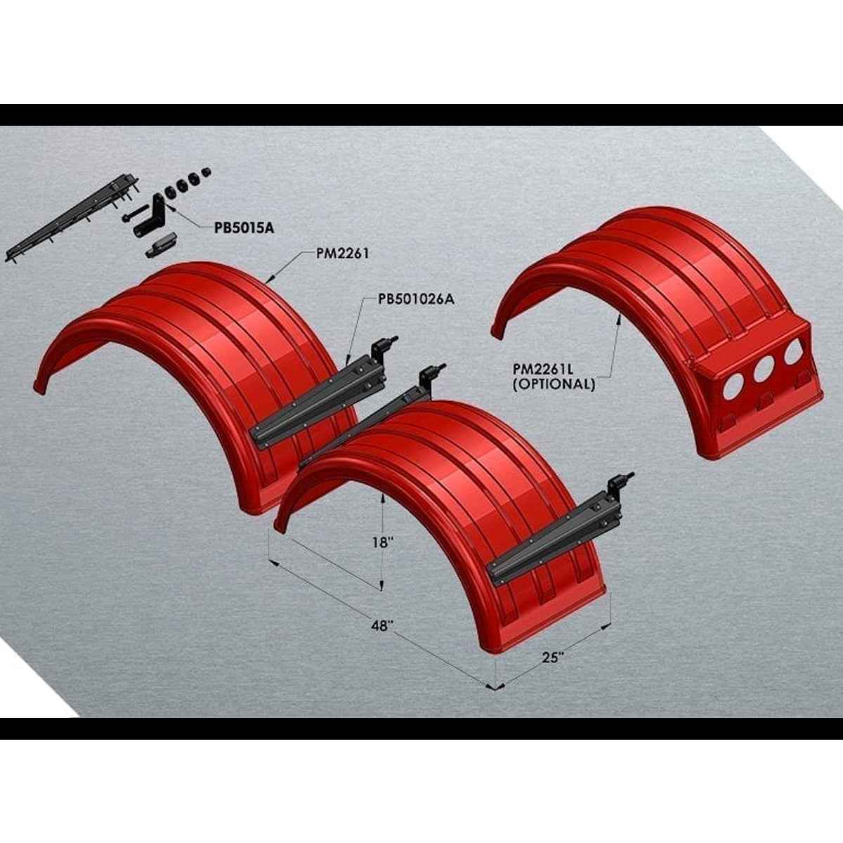 Minimizer 2260 22.5" Half Circle Fenders