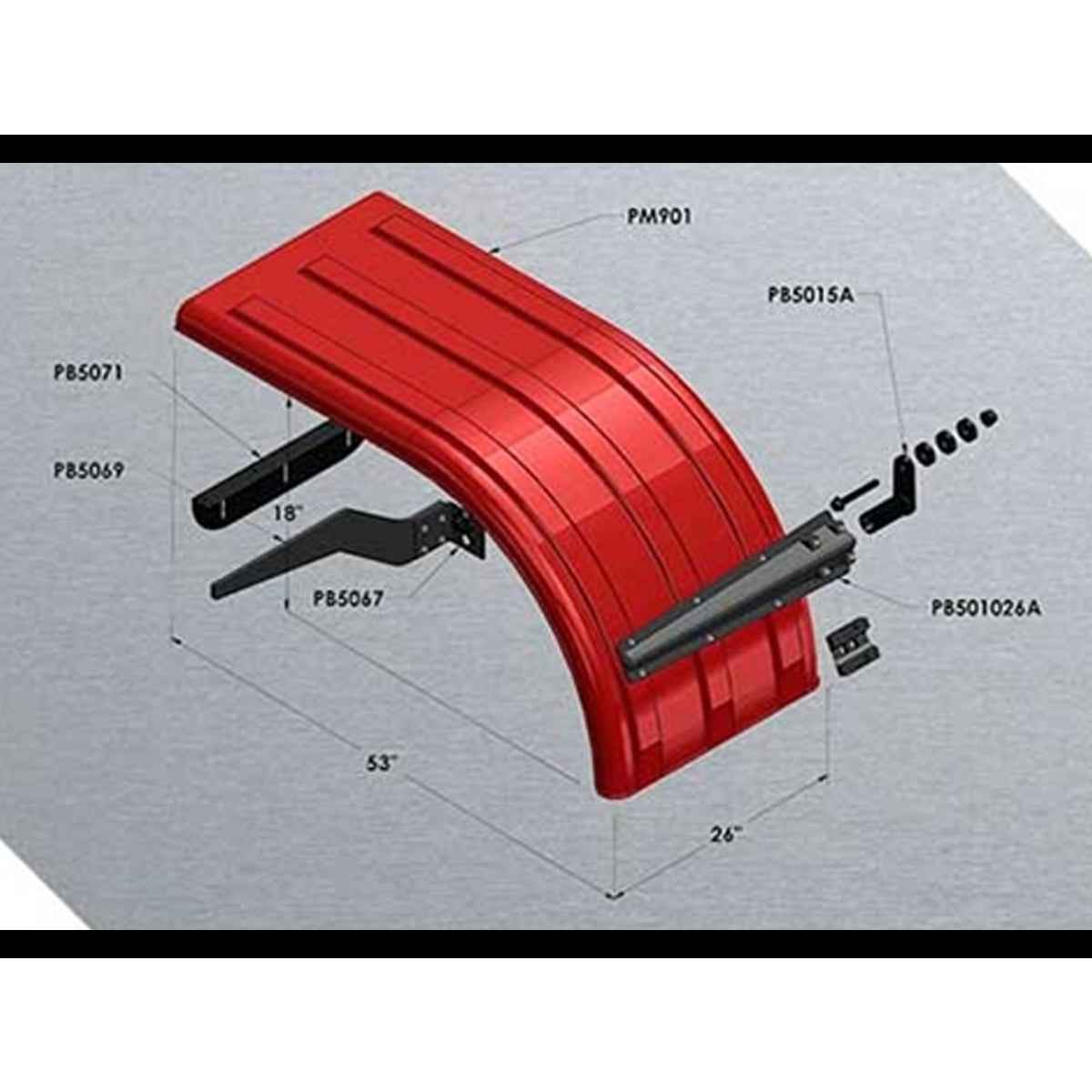 Minimizer 950 Half, Long Drop Fender Set