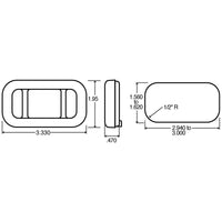 Model 15 - 1.5" x 3" Flush Mount Rubber Grommet
