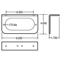 Model 30 Series - Painted Steel Light Brackets (2, 2.5, 4 or 6 inch options)