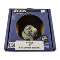 Open Road 6" Stainless Steel Convex Mirror - Center Mount