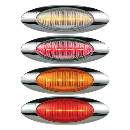 M1 LED 4" Oval Light with Chrome Housing