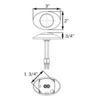 M3 LED 1.25" Round Light with Chrome Housing