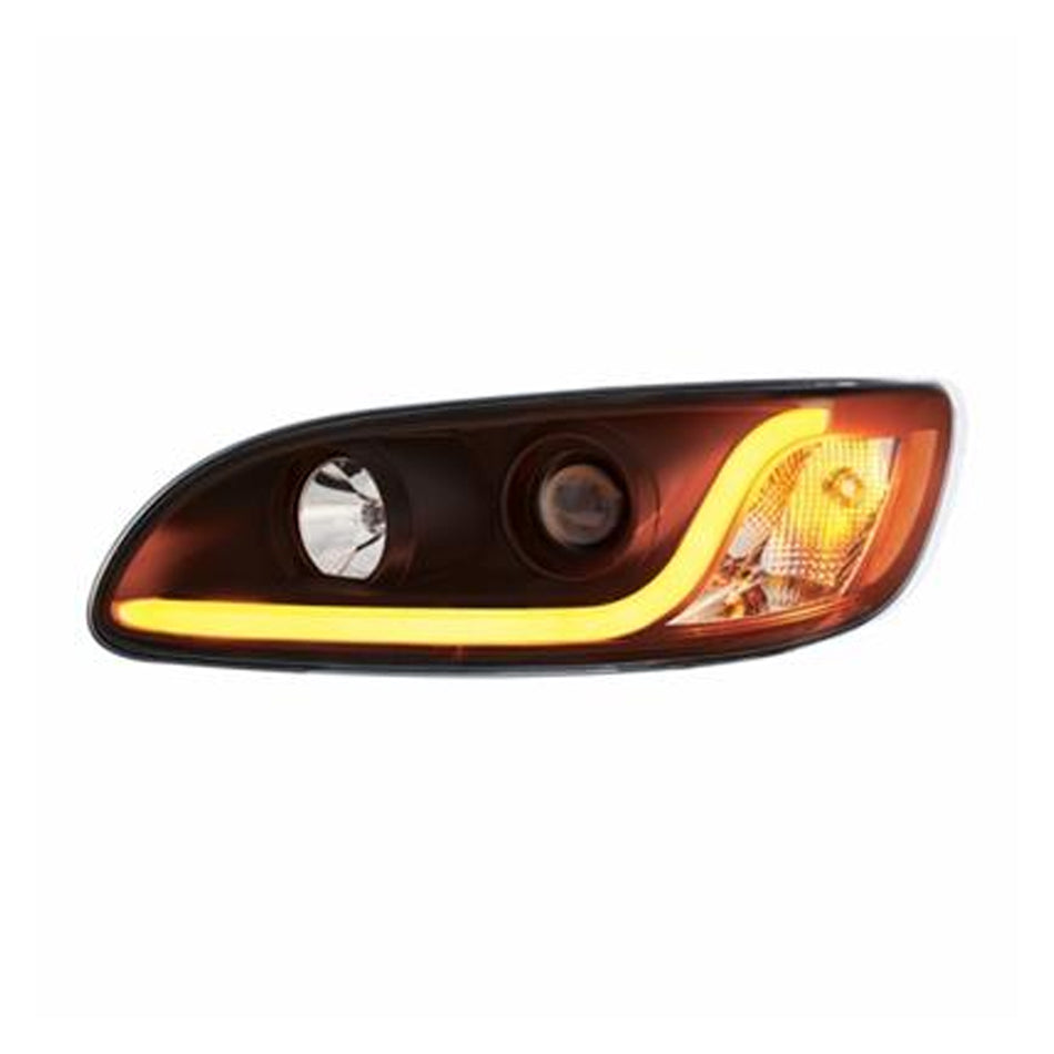 Peterbilt 337/386/387 Projection Headlight with Dual Function LED Light Bar