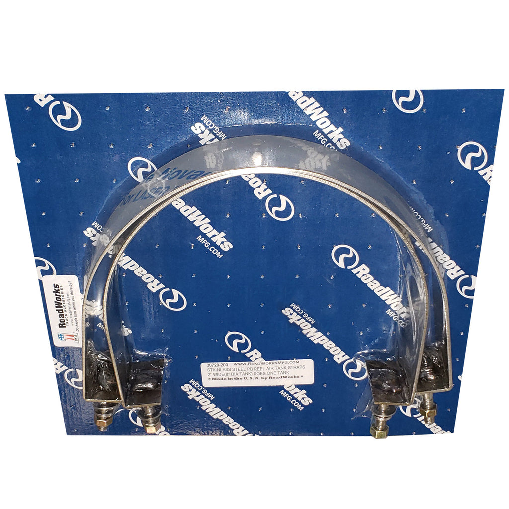 Stainless Steel Air Tank Straps for Peterbilt, Freightliner or Kenwort