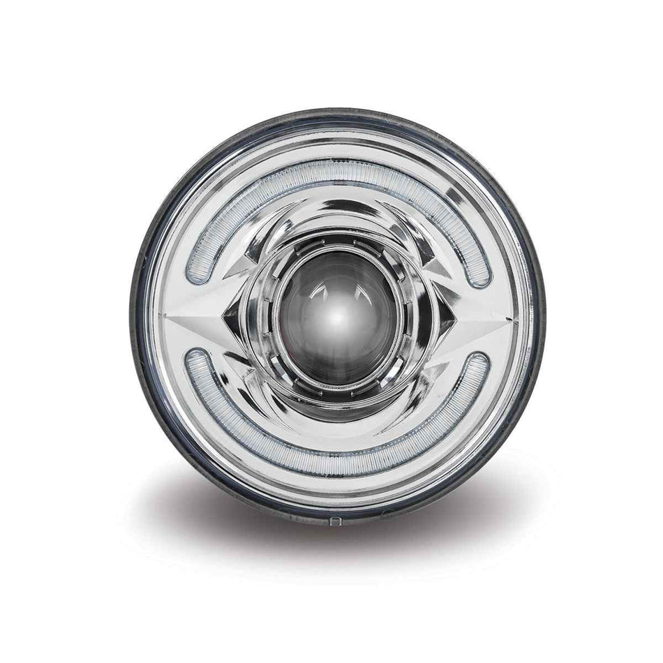 5.75" Premium LED Projector Headlight with White Auxiliary Accent