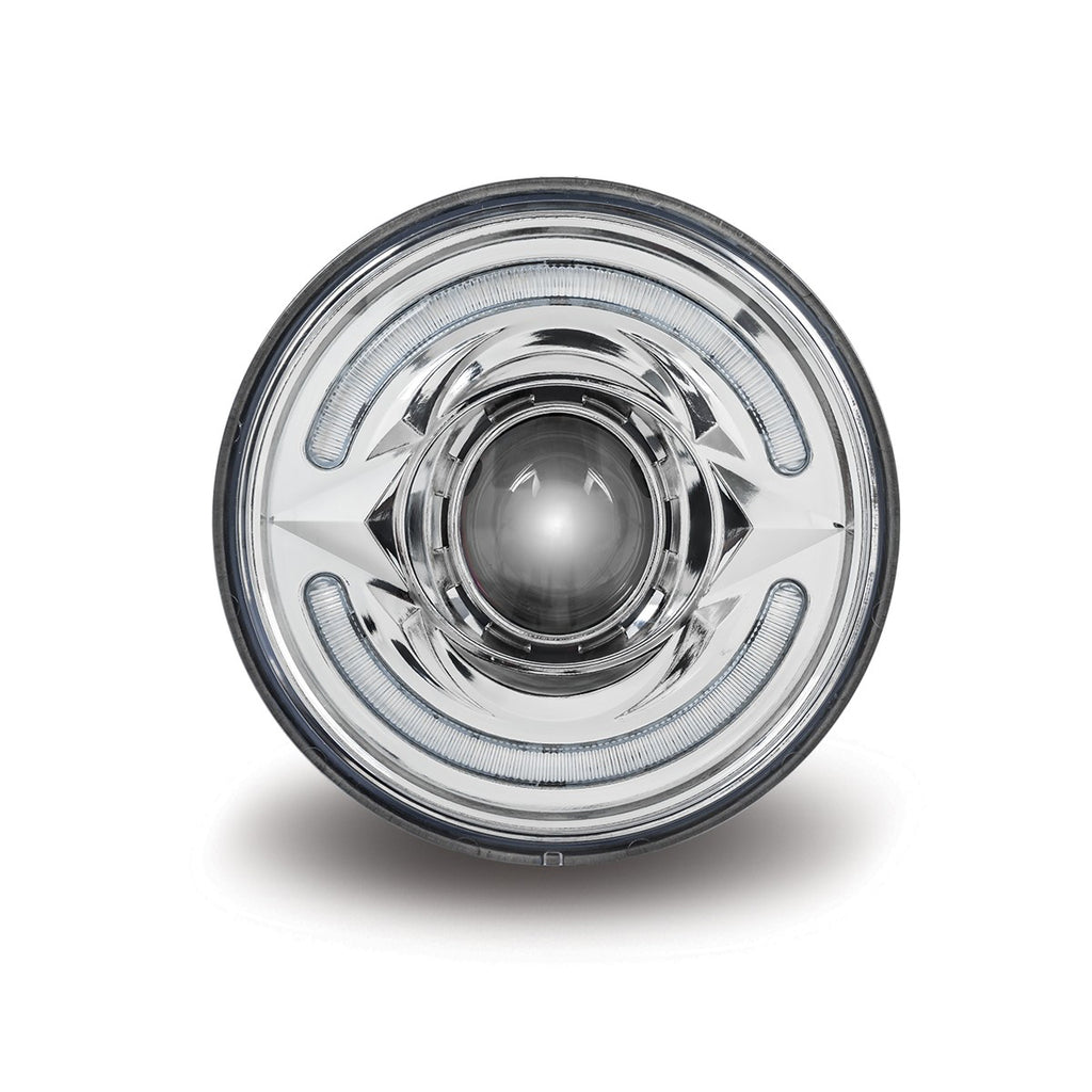 5.75" Premium LED Projector Headlight with White Auxiliary Accent