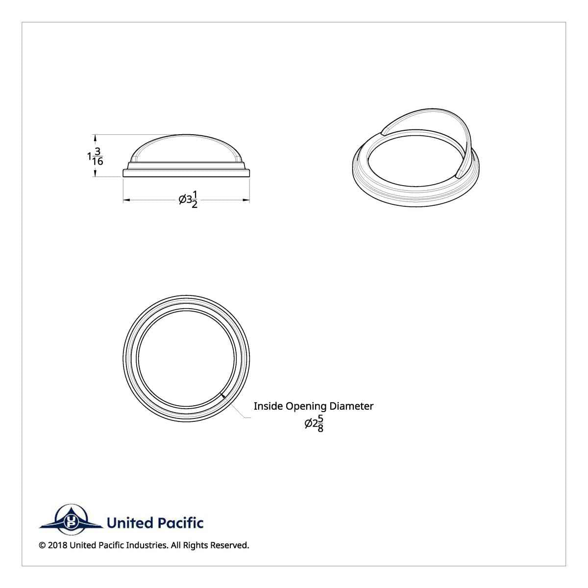 Pyrometer Gauge Cover w/ Visor For Freightliner