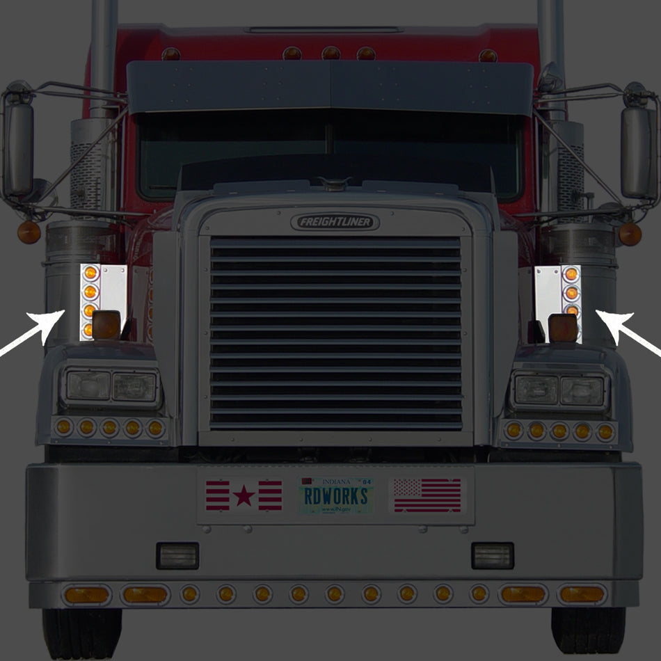 Roadwork's Freightliner Air Cleaner Light Bars - Front or Rear