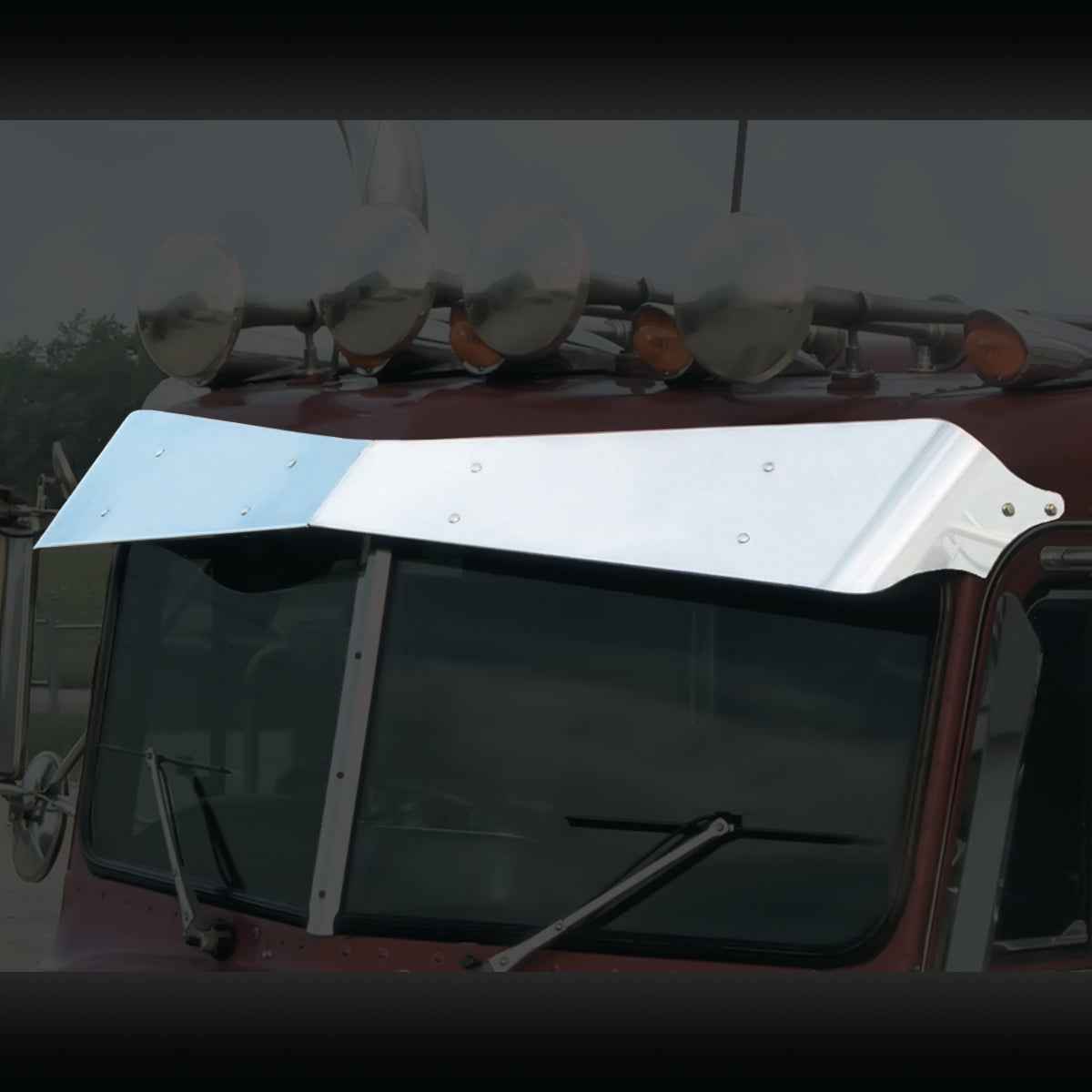 Peterbilt 359 Bowtie & Wide Bowtie Visor by Roadworks