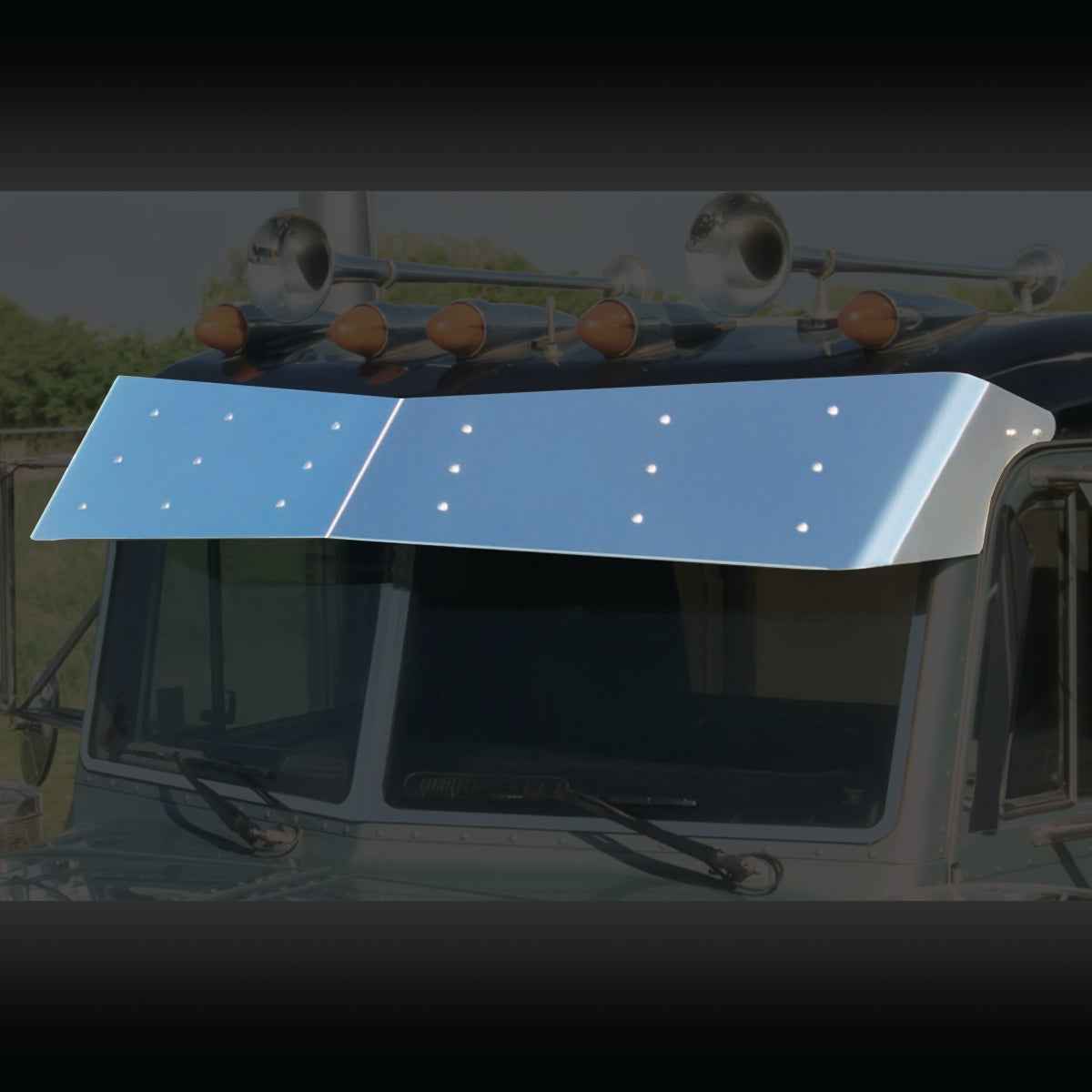 Peterbilt 379/389 Monster Bowtie Visor by Roadworks