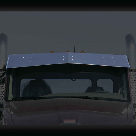 Kenworth T680/T880 11" Outer - 9" Center Untie Drop Visor by Roadworks