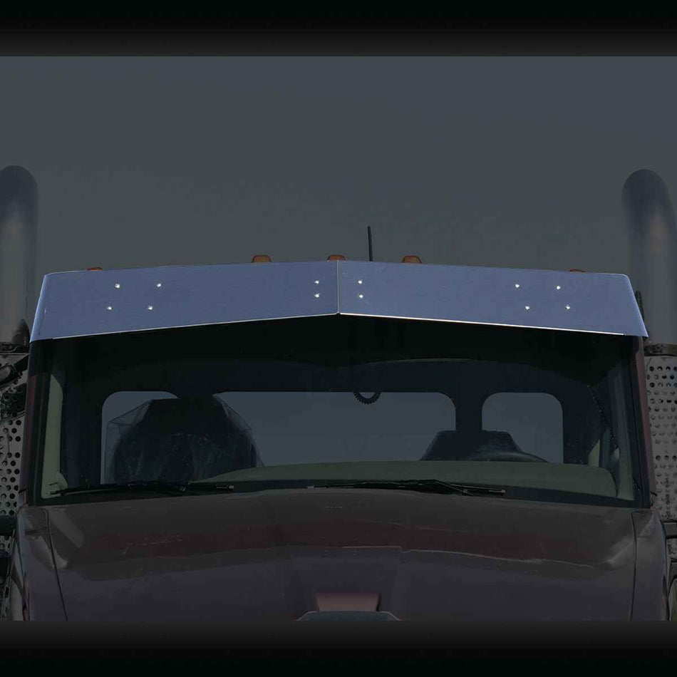 Kenworth T680/T880 11" Outer - 9" Center Untie Drop Visor by Roadworks