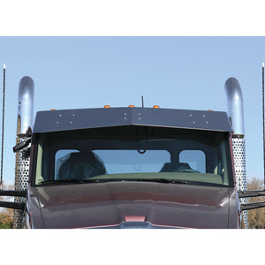 Kenworth T680/T880 11" Outer - 9" Center Untie Drop Visor by Roadworks