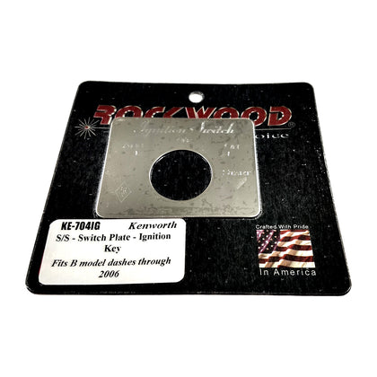 Rockwood Engraved Ignition Switch Plate