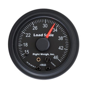 Right Weigh Interior Analog Onboard Load Scale Dash Gauge (Black or Chrome Finish)