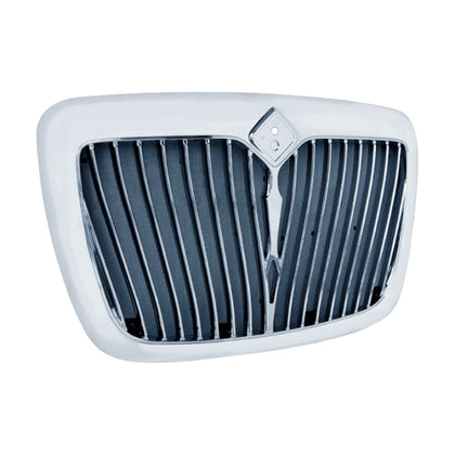 United Pacific - Chrome Grille w Curved Bars & Bug Screen for 06-17 International ProStar