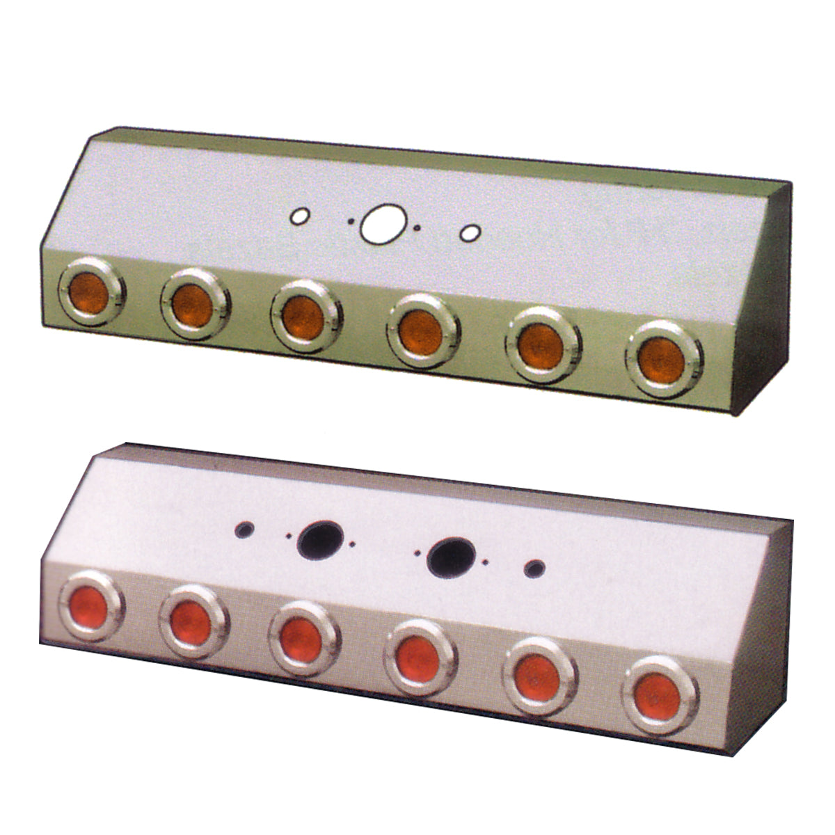 Roadworks Air Line Boxes (Single or Double Connector, Six 2" Flat Lights)