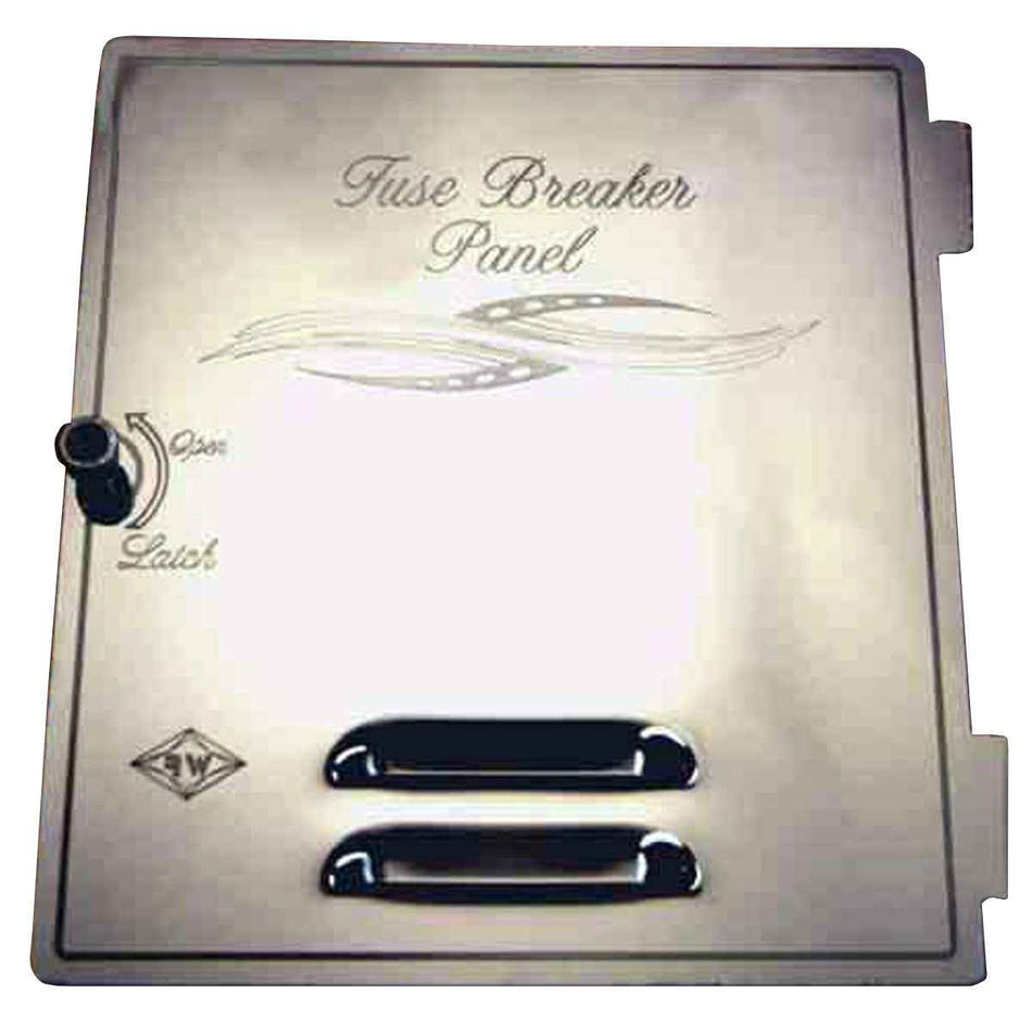 Rockwood Stainless Steel Fuse/Breaker Compartment Door w/ Louvers & Engraving