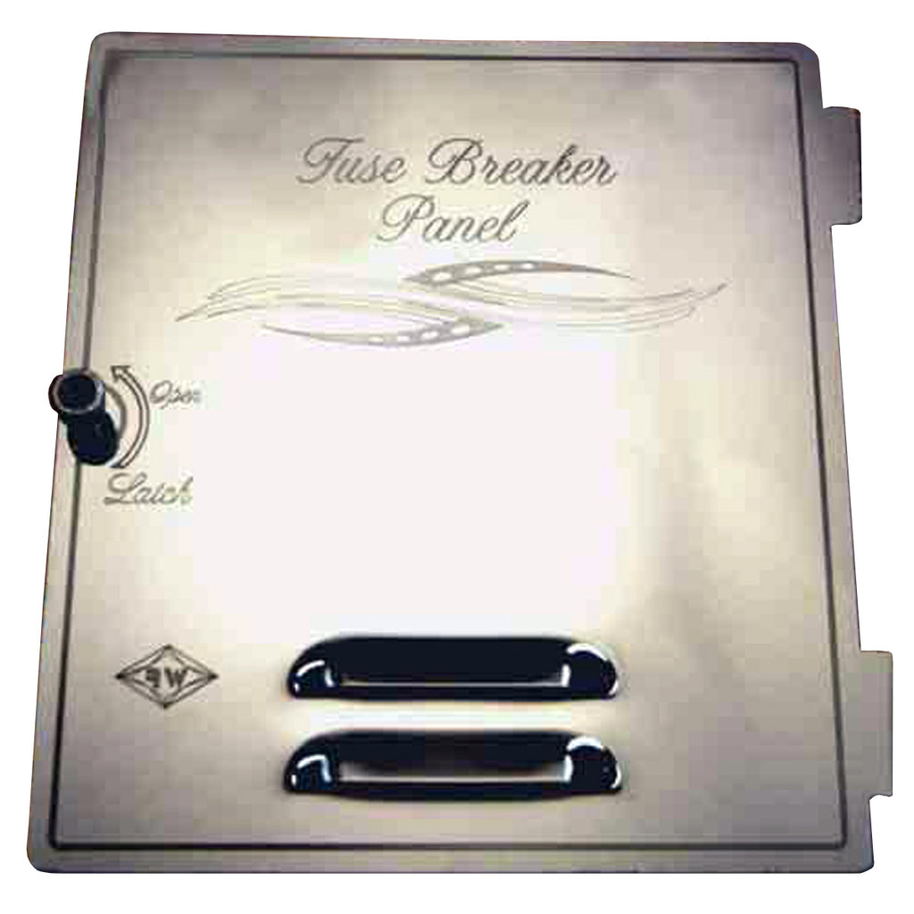 Rockwood Stainless Steel Fuse/Breaker Compartment Door w/ Louvers & Engraving