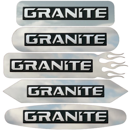 Stainless Steel "Granite" Logo Trims