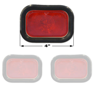 Roadworks Stainless Steel Light Brackets - Rectangle w Rounded Corners (1 or 2 holes)