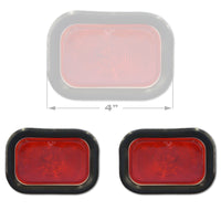 Roadworks Stainless Steel Light Brackets - Rectangle w Rounded Corners (1 or 2 holes)