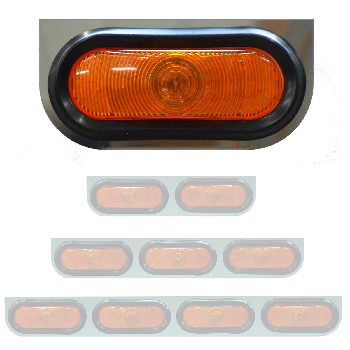 Oval Light Brackets (Rounded Corners) - Berube's Truck Accessories