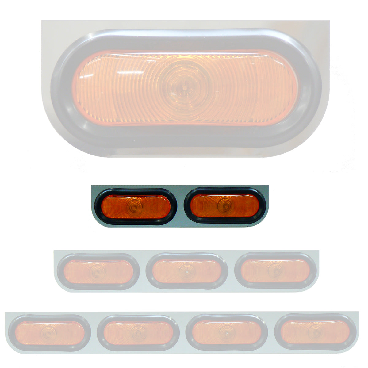 Oval Light Brackets (Rounded Corners) - Berube's Truck Accessories