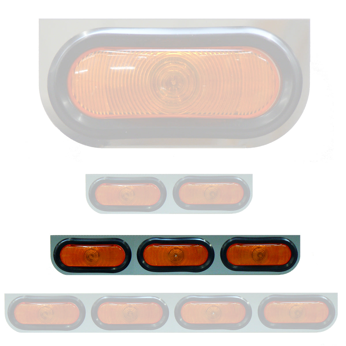 Oval Light Brackets (Rounded Corners) - Berube's Truck Accessories