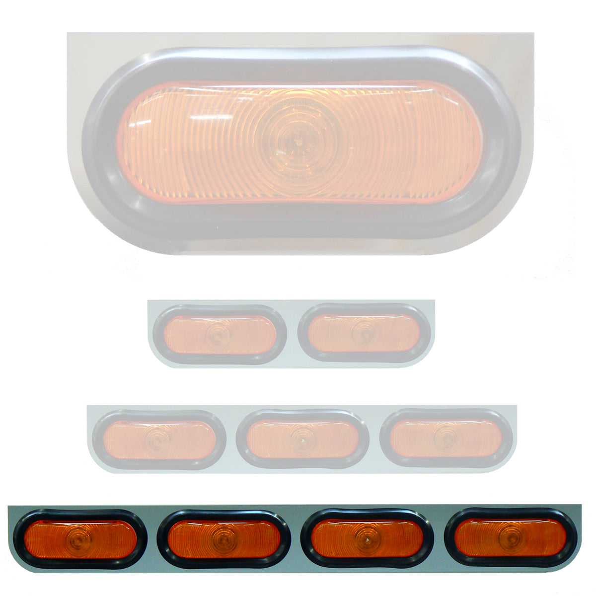Oval Light Brackets (Rounded Corners) - Berube's Truck Accessories