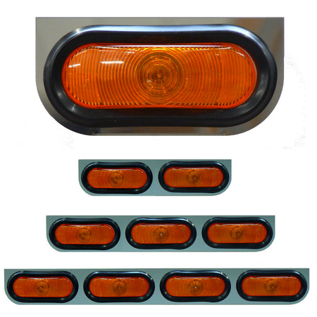 Roadworks Stainless Steel Oval Light Brackets (Rounded Corners)